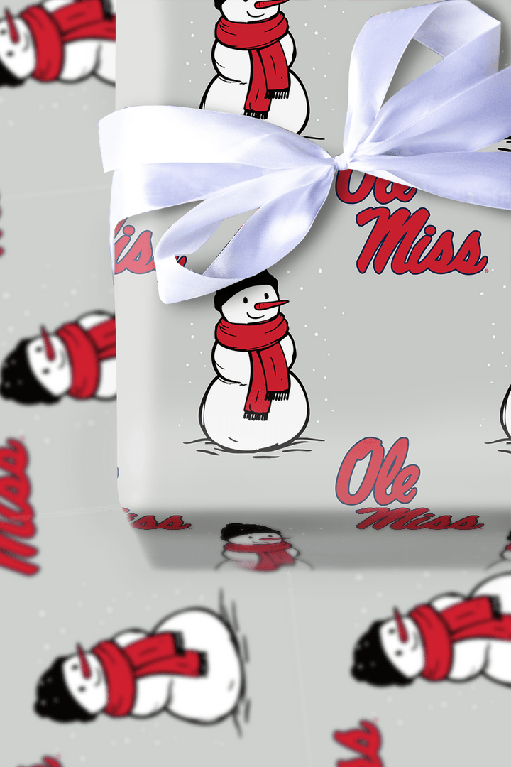 Ole Miss Snowman - Wrapping Paper - Aspen & Arlo