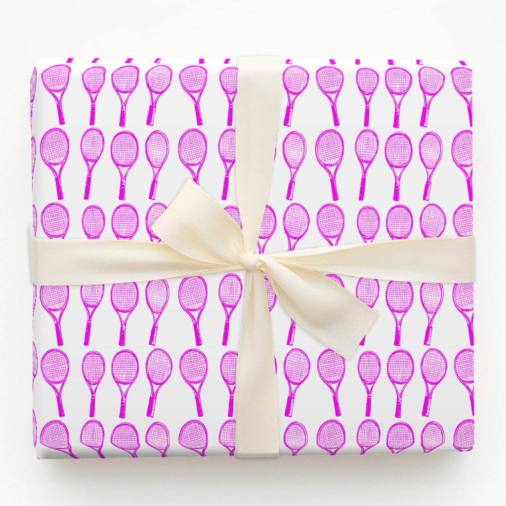 Match Point Hot Pink - Wrapping Paper - Aspen & Arlo