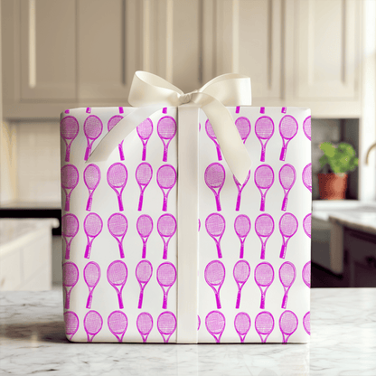 Match Point Hot Pink - Wrapping Paper - Aspen & Arlo
