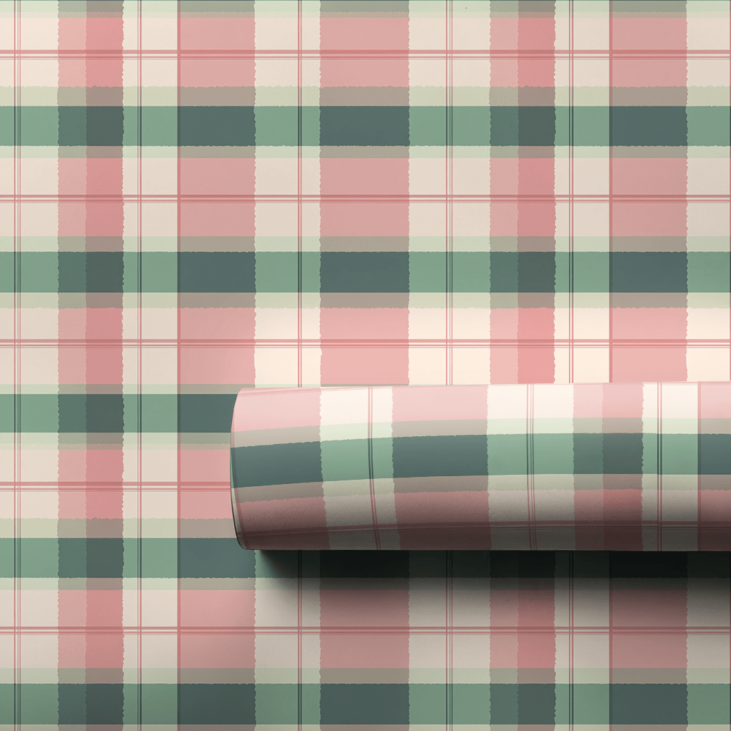 Peony Plaid - Wrapping Paper - Aspen & Arlo