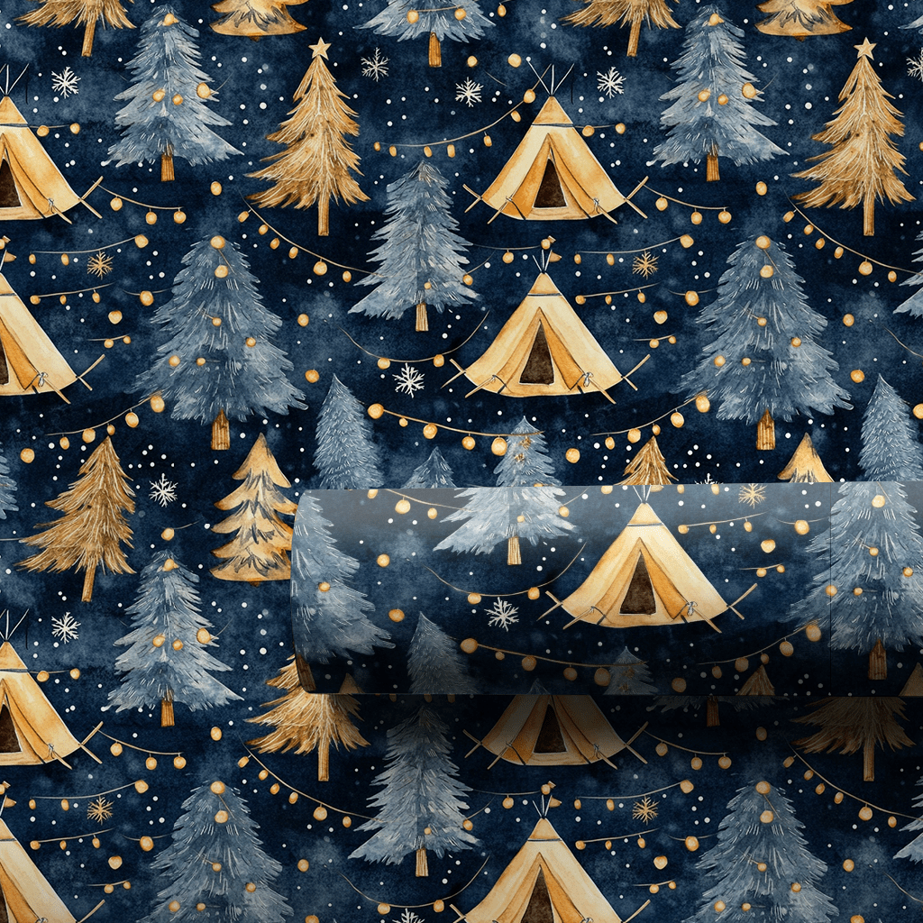 Camp Navy - Wrapping Paper - Aspen & Arlo