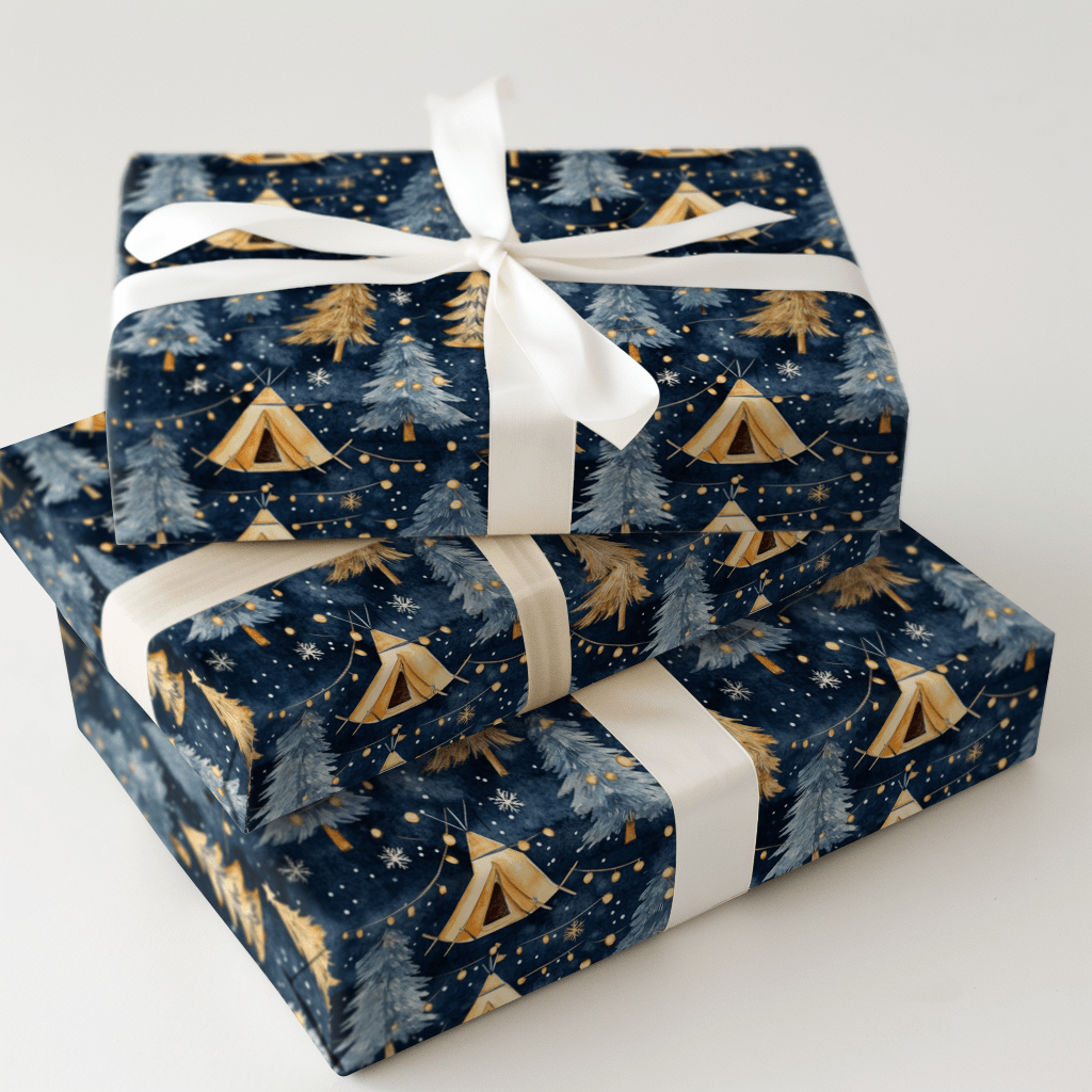 Camp Navy - Wrapping Paper - Aspen & Arlo