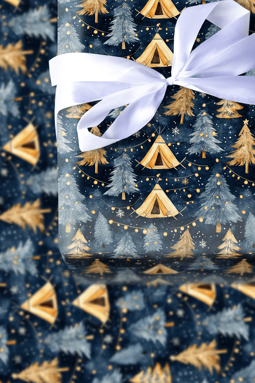 Camp Navy - Wrapping Paper - Aspen & Arlo