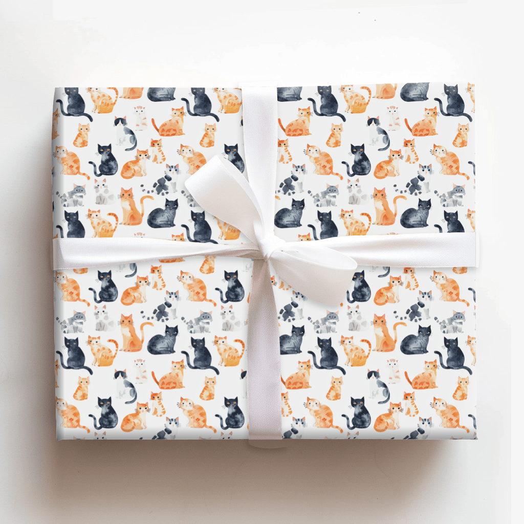 Purring Around - Wrapping Paper - Aspen & Arlo