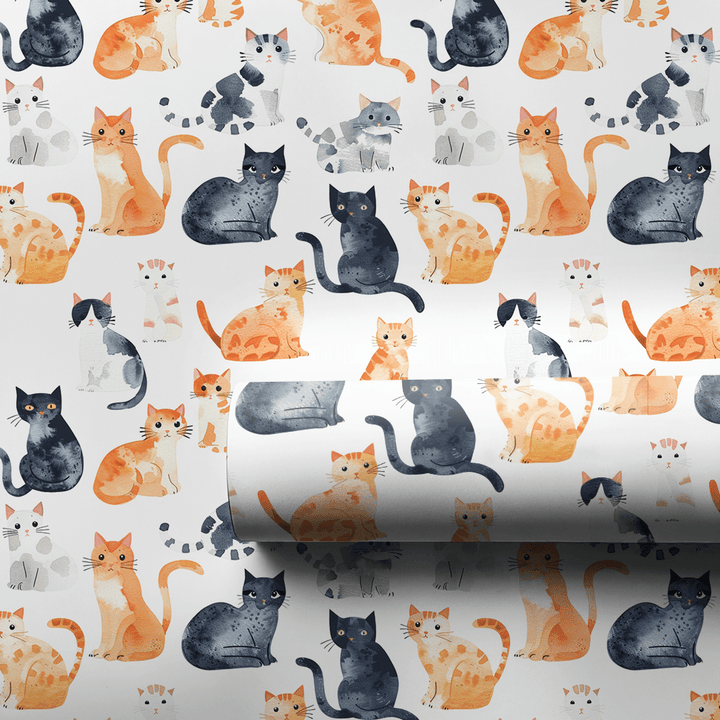 Purring Around - Wrapping Paper - Aspen & Arlo