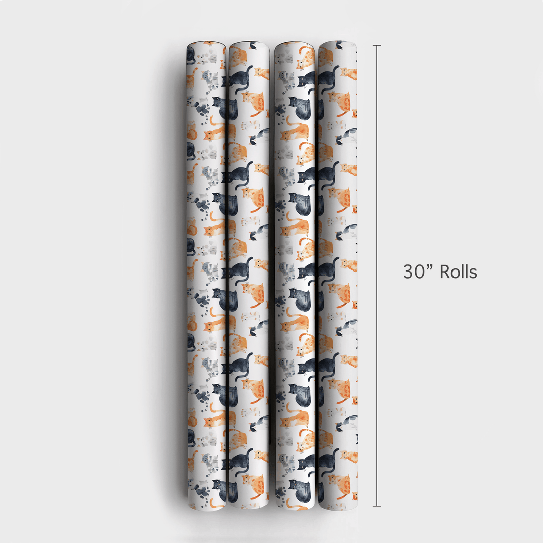 Purring Around - Wrapping Paper - Aspen & Arlo