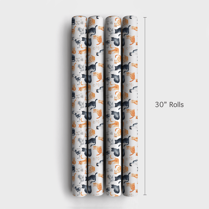 Purring Around - Wrapping Paper - Aspen & Arlo