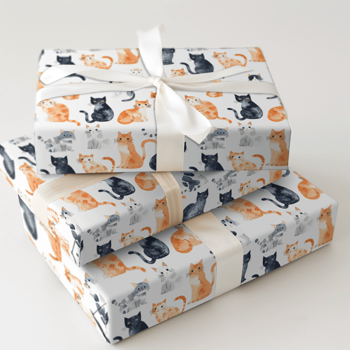 Purring Around - Wrapping Paper - Aspen & Arlo