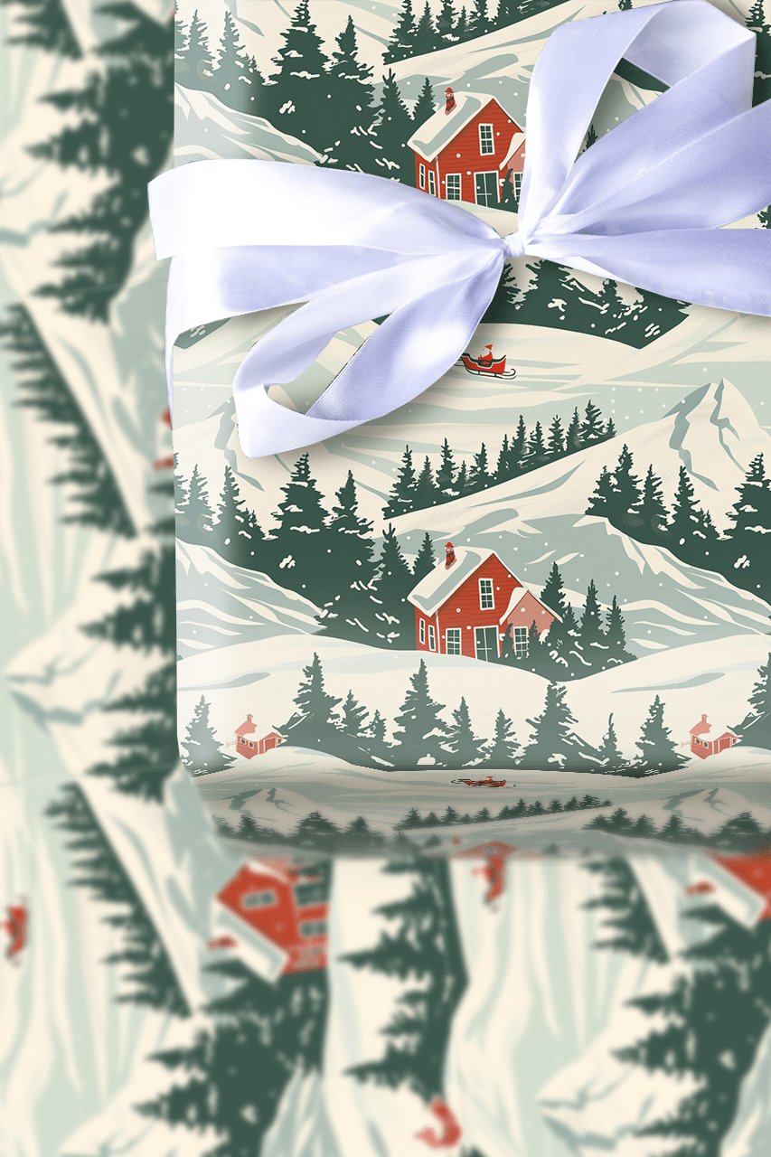 Ski Village - Wrapping Paper - Aspen & Arlo