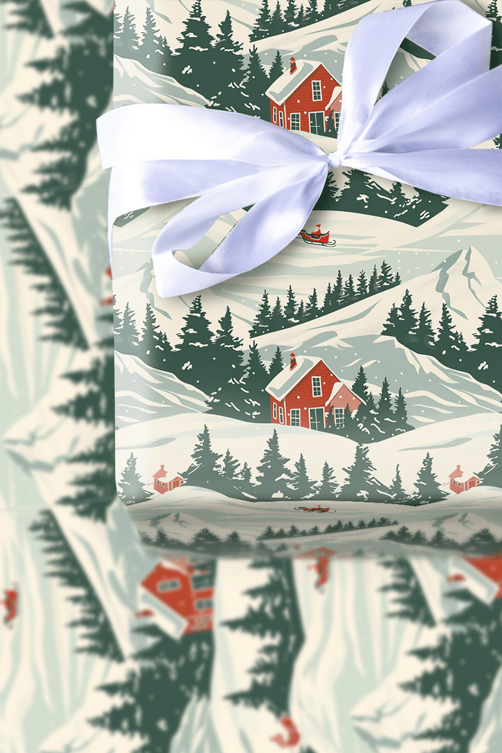 Ski Village - Wrapping Paper - Aspen & Arlo