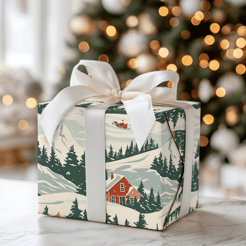 Ski Village - Wrapping Paper - Aspen & Arlo