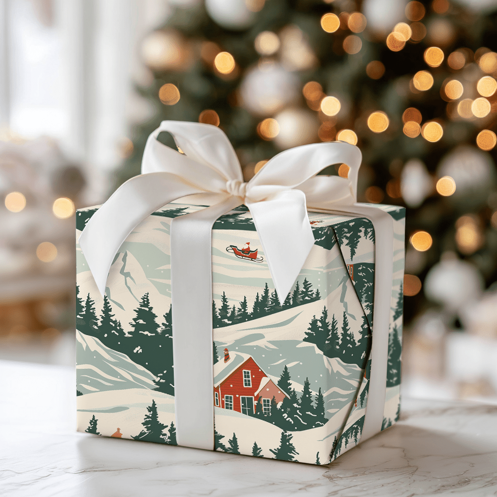 Ski Village - Wrapping Paper - Aspen & Arlo