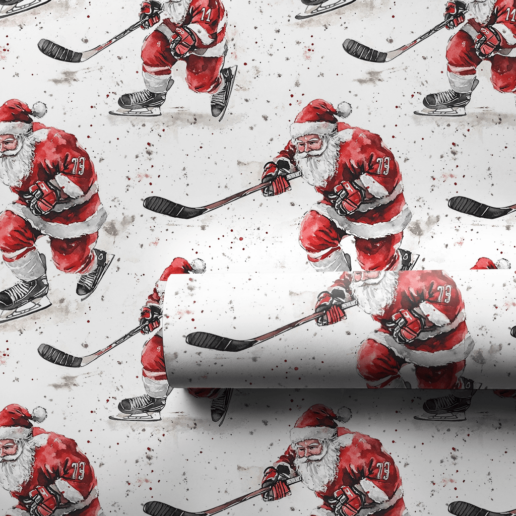 Kris Kringle's Slapshot - Wrapping Paper - Aspen & Arlo