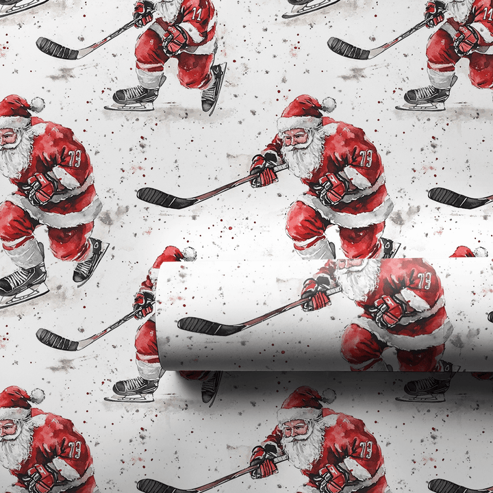 Kris Kringle's Slapshot - Wrapping Paper - Aspen & Arlo
