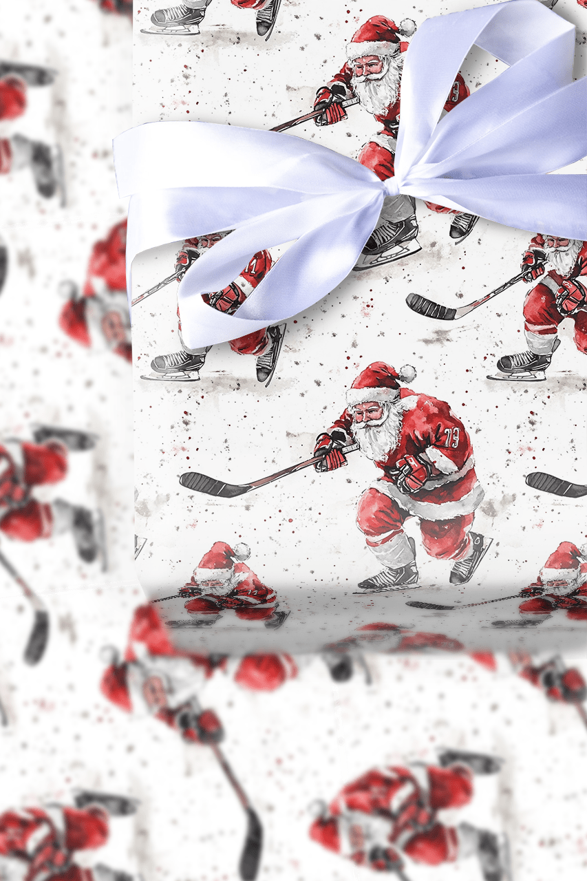 Kris Kringle's Slapshot - Wrapping Paper - Aspen & Arlo