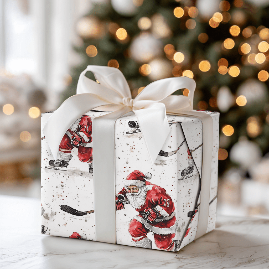Kris Kringle's Slapshot - Wrapping Paper - Aspen & Arlo