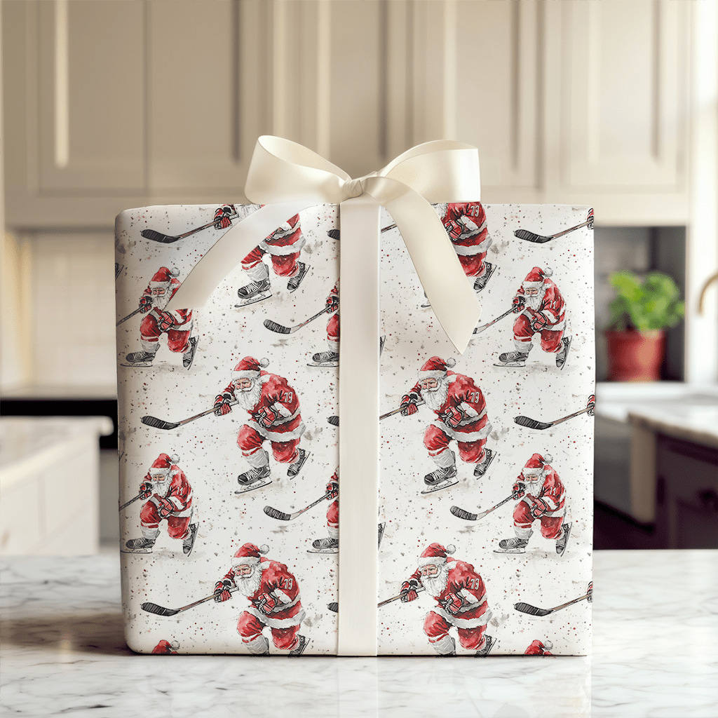 Kris Kringle's Slapshot - Wrapping Paper - Aspen & Arlo