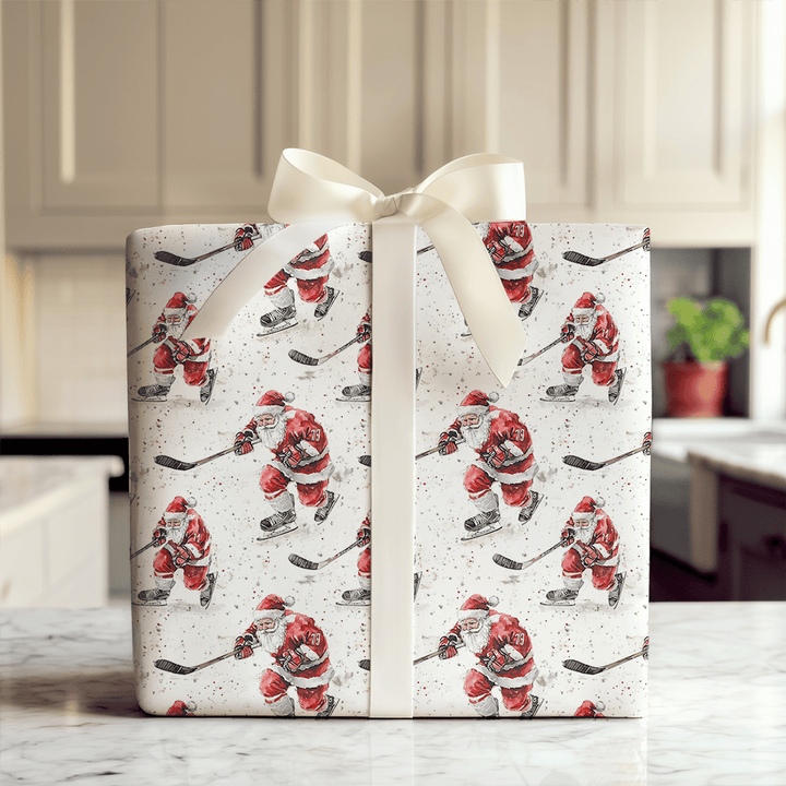 Kris Kringle's Slapshot - Wrapping Paper - Aspen & Arlo