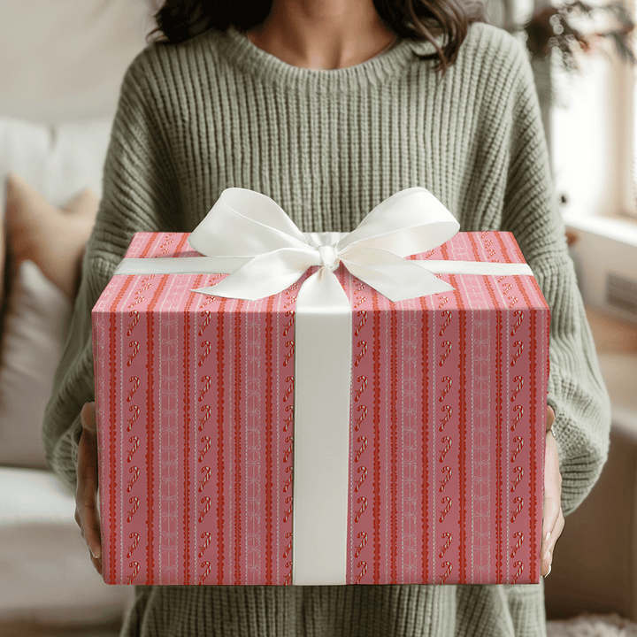 Tickled Pink Candy Stripes - Wrapping Paper - Aspen & Arlo