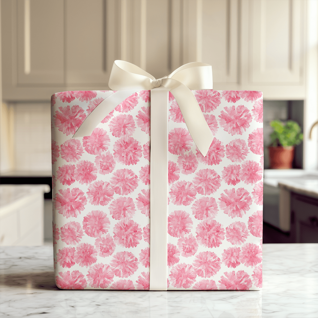 Pink Pom - Wrapping Paper - Aspen & Arlo