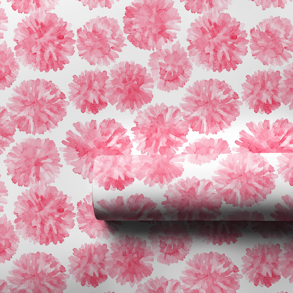 Pink Pom - Wrapping Paper - Aspen & Arlo