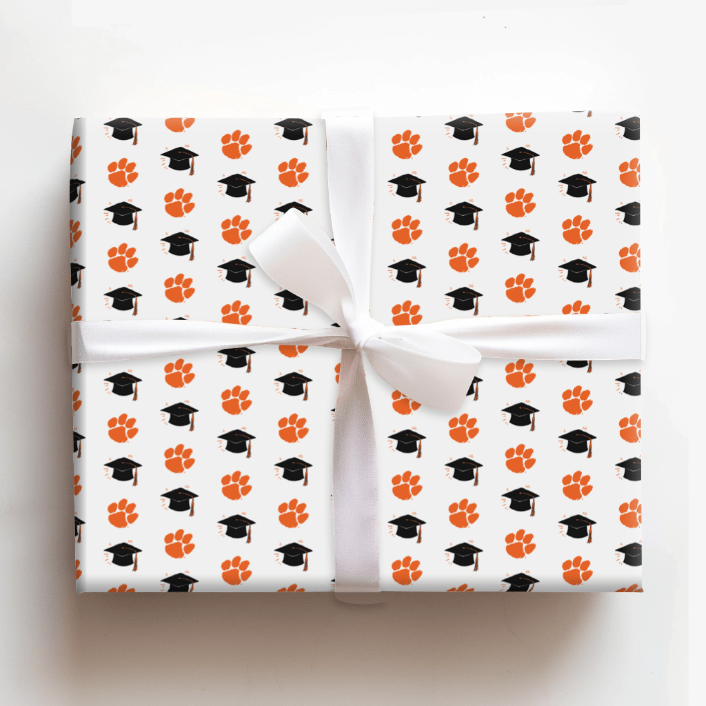 Hats off to the Clemson Grads - Wrapping Paper - Aspen & Arlo