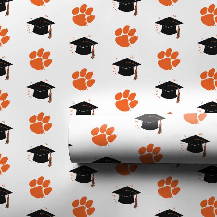Hats off to the Clemson Grads - Wrapping Paper - Aspen & Arlo