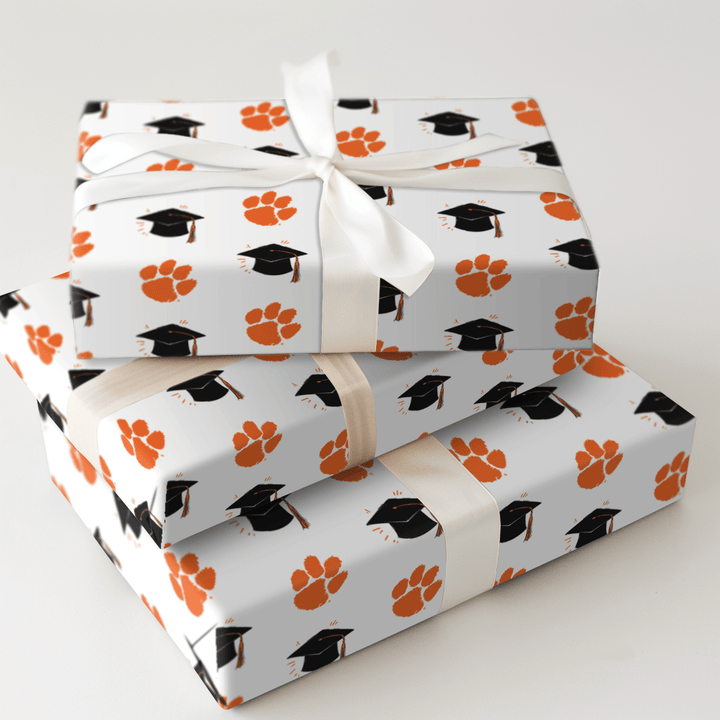 Hats off to the Clemson Grads - Wrapping Paper - Aspen & Arlo