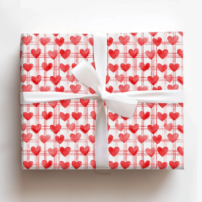 Sweetheart Plaid - Wrapping Paper - Aspen & Arlo