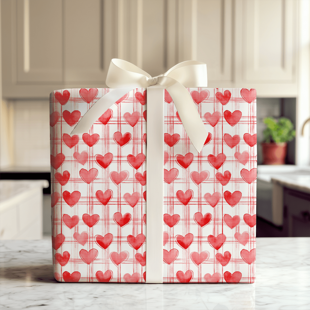 Sweetheart Plaid - Wrapping Paper - Aspen & Arlo
