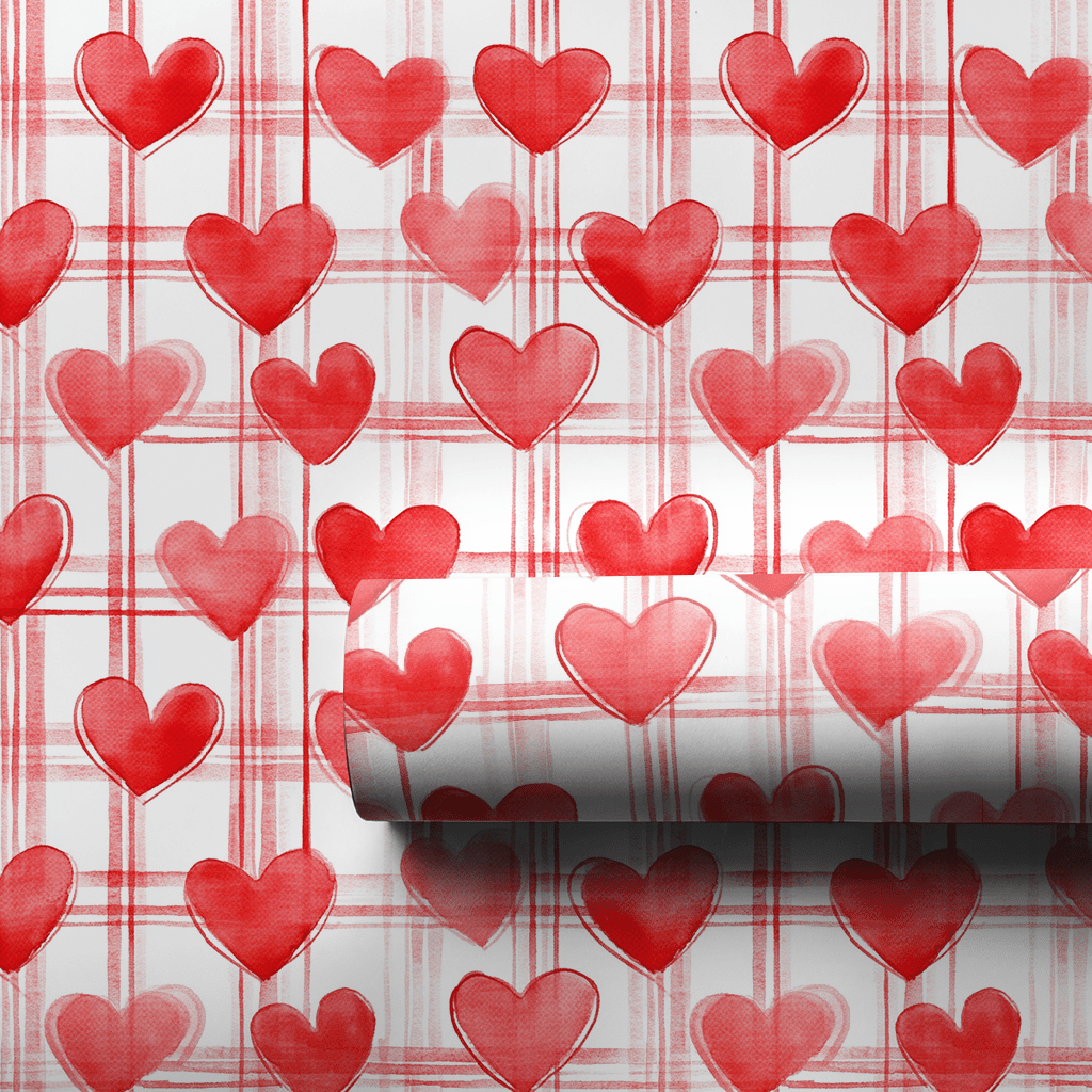 Sweetheart Plaid - Wrapping Paper - Aspen & Arlo