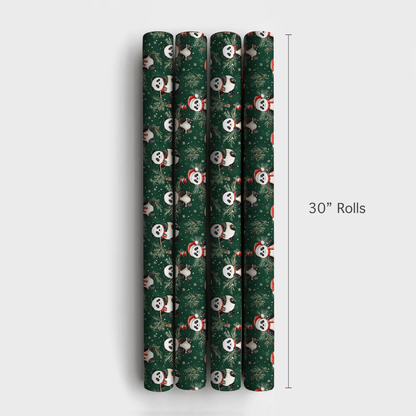 Panda Evergreen Parade - Wrapping Paper - Aspen & Arlo