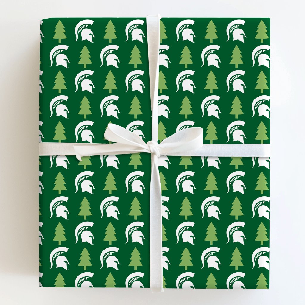 Spartan Holiday Pines - Wrapping Paper - Aspen & Arlo