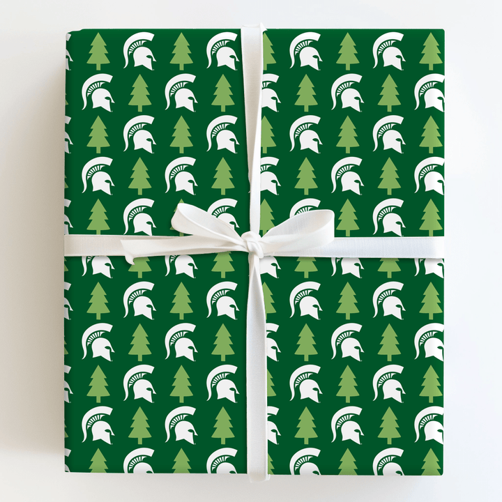 Spartan Holiday Pines - Wrapping Paper - Aspen & Arlo