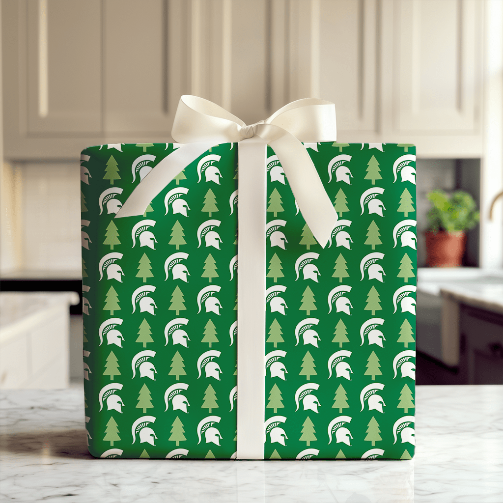 Spartan Holiday Pines - Wrapping Paper - Aspen & Arlo