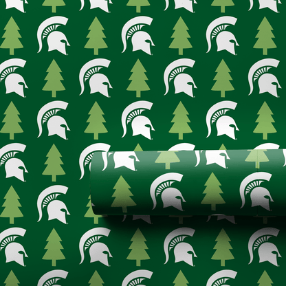 Spartan Holiday Pines - Wrapping Paper - Aspen & Arlo