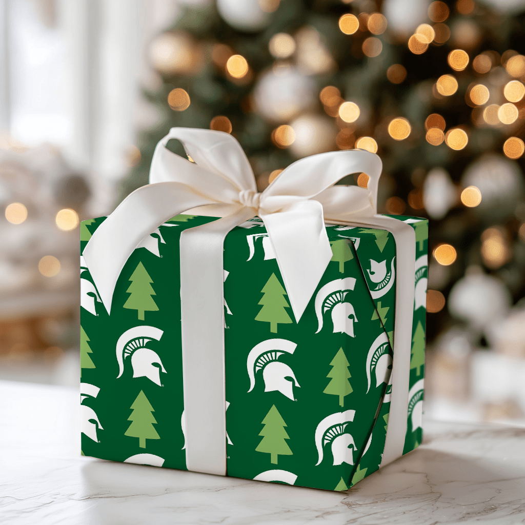 Spartan Holiday Pines - Wrapping Paper - Aspen & Arlo