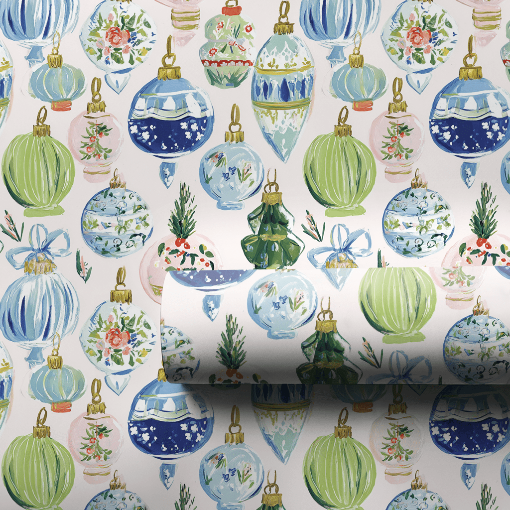 Blue and Green Christmas Scheme - Wrapping Paper - Aspen & Arlo