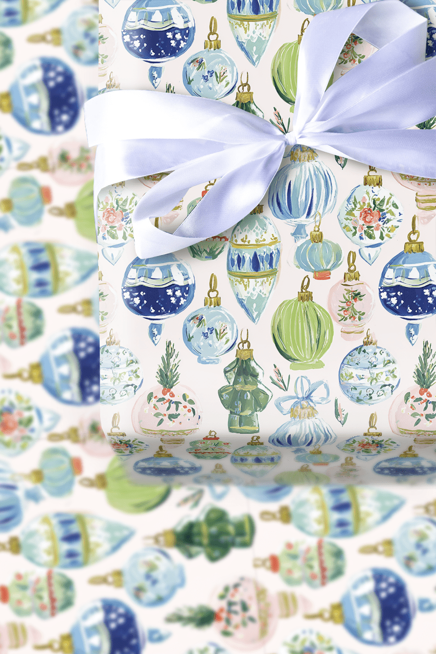 Blue and Green Christmas Scheme - Wrapping Paper - Aspen & Arlo