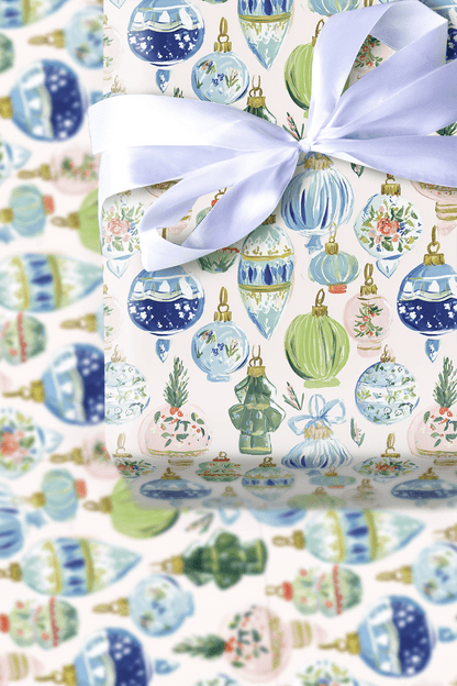 Blue and Green Christmas Scheme - Wrapping Paper - Aspen & Arlo