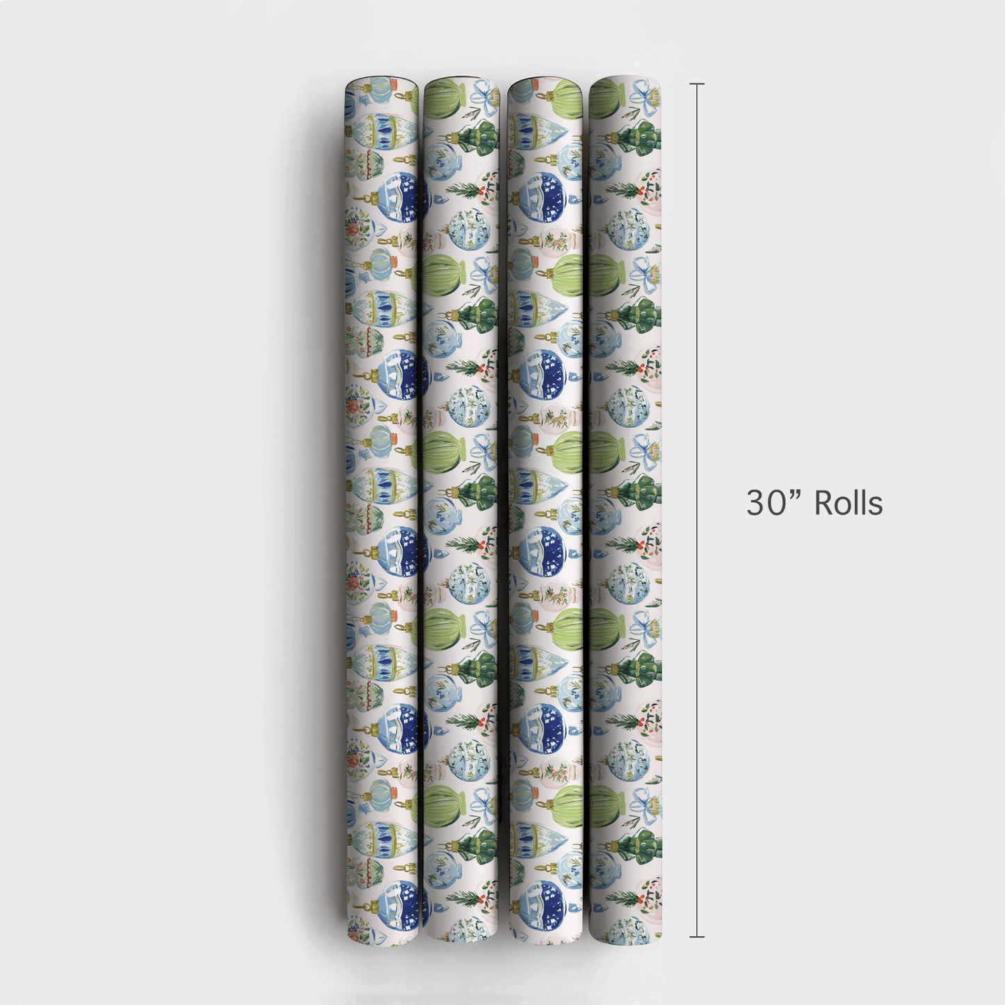 Blue and Green Christmas Scheme - Wrapping Paper - Aspen & Arlo