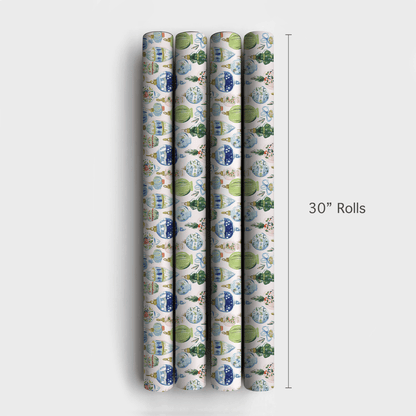 Blue and Green Christmas Scheme - Wrapping Paper - Aspen & Arlo