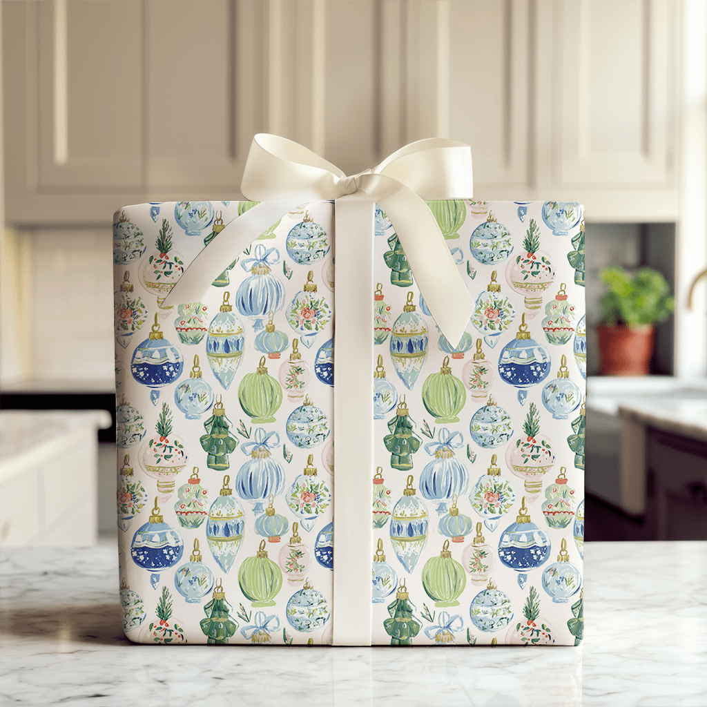 Blue and Green Christmas Scheme - Wrapping Paper - Aspen & Arlo