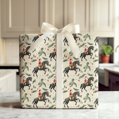 Jingle Jolly Santa - Wrapping Paper - Aspen & Arlo