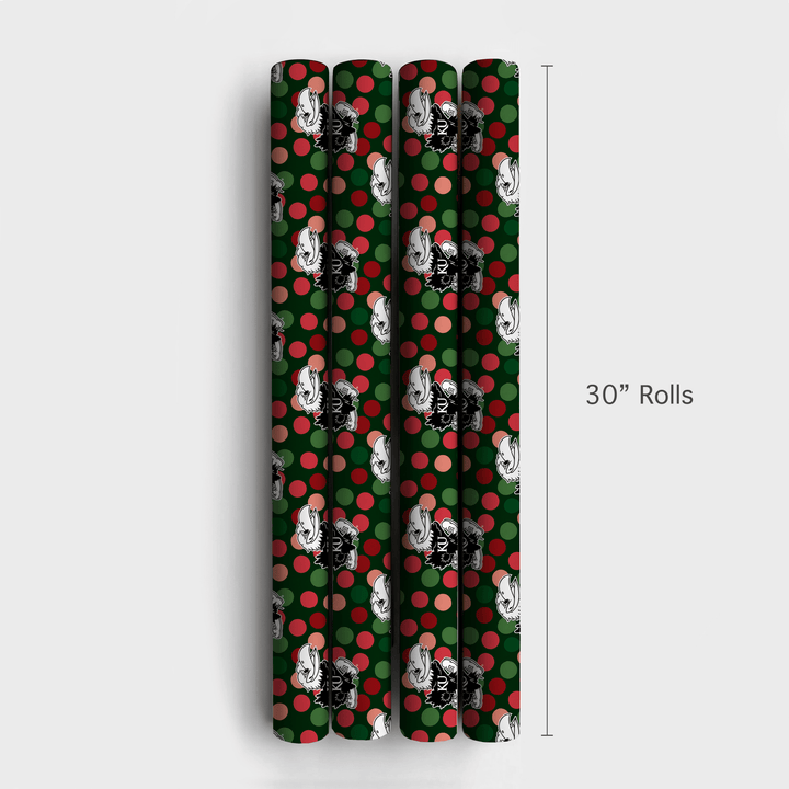 Jayhawk Winter Dots - Wrapping Paper - Aspen & Arlo