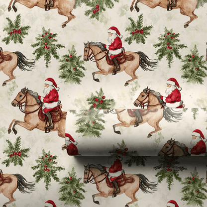 Santa's Horsepower - Wrapping Paper - Aspen & Arlo