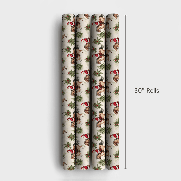 Santa's Horsepower - Wrapping Paper - Aspen & Arlo