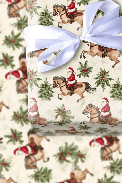 Santa's Horsepower - Wrapping Paper - Aspen & Arlo