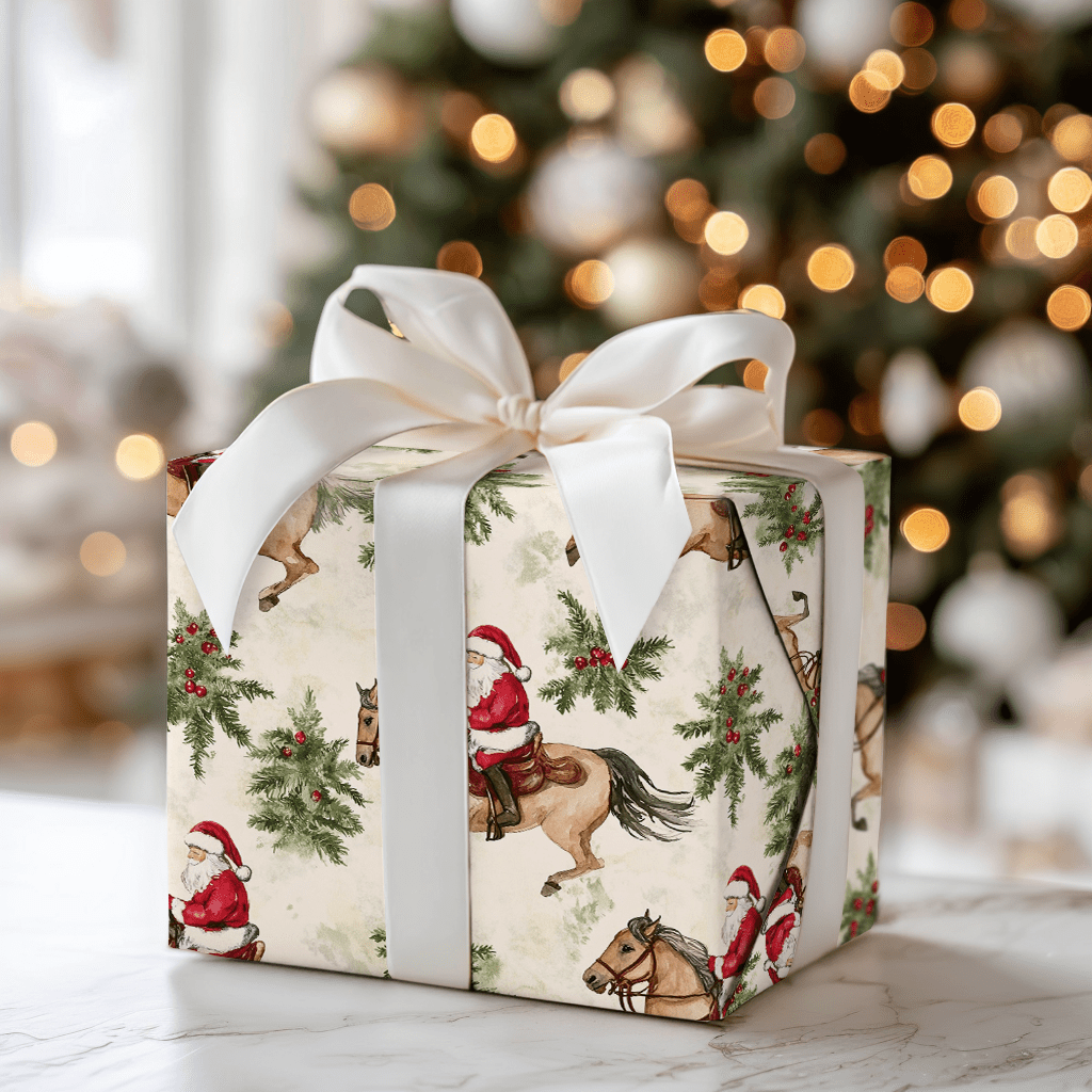 Santa's Horsepower - Wrapping Paper - Aspen & Arlo