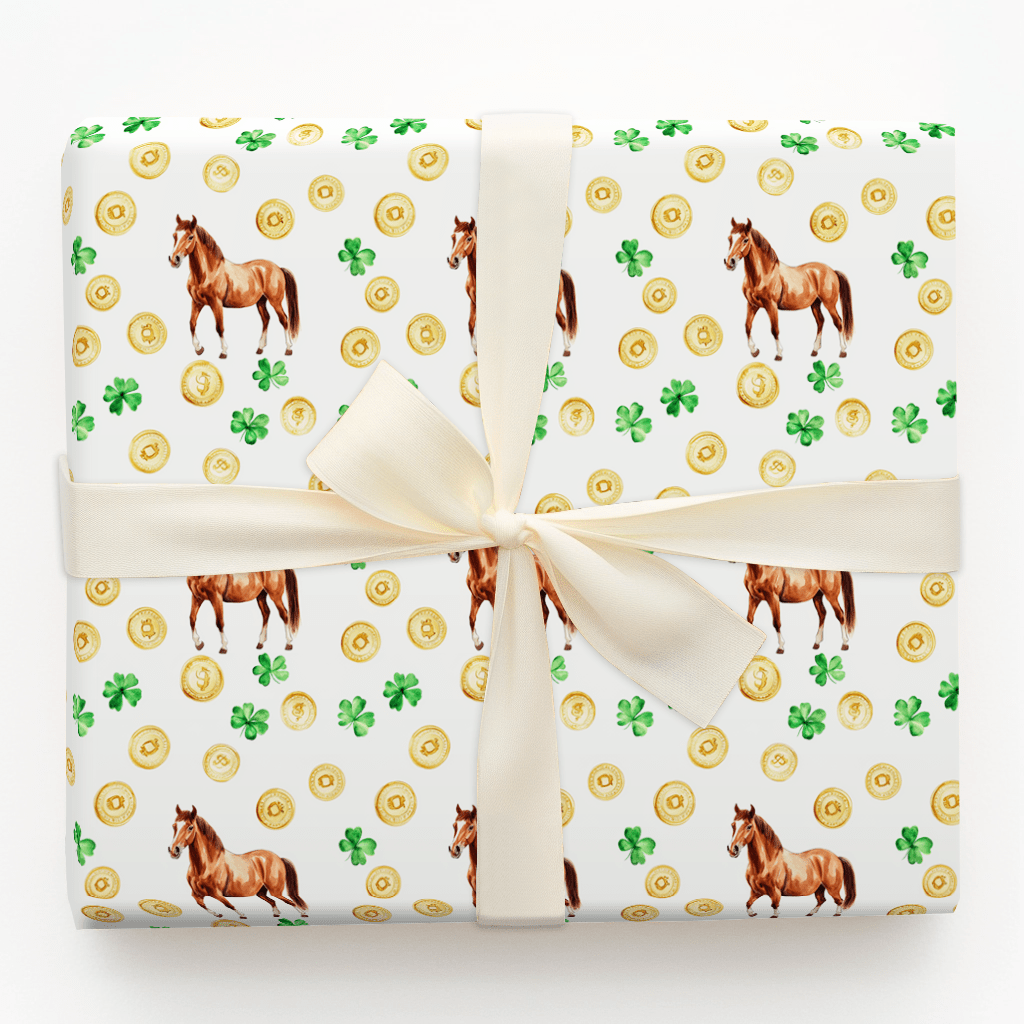 Golden with the Tennessee Walking Horse - Wrapping Paper - Aspen & Arlo